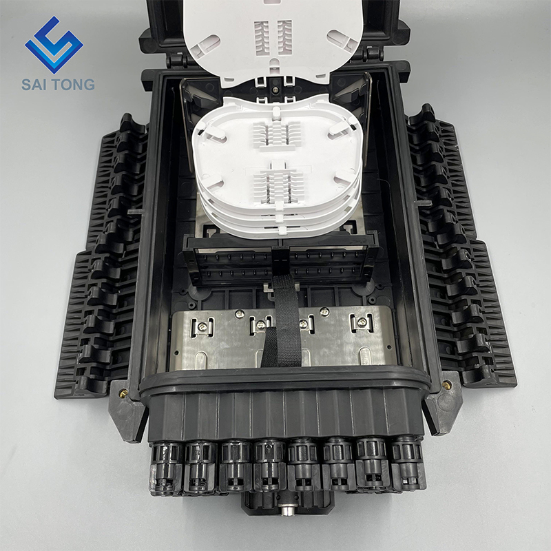IP68 2/24 порта оптоволоконная распределительная коробка волоконно-оптическое оборудование закрытие соединения PP + GF PA66 96 сердечник настенный столб установленный на открытом воздухе корпус
