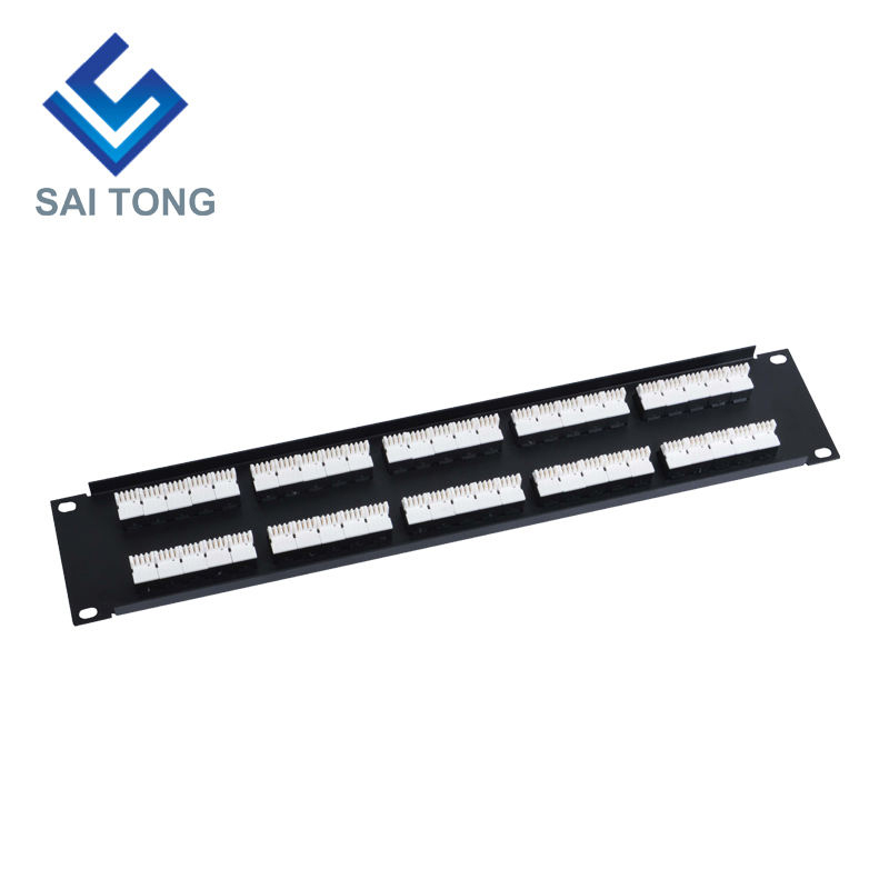 2U 19 '' 50 портов RJ11 Krone Jackets, стальной кронштейн Cat3 Patch Panel Blank Unshielded utp Cat3 RJ11 Patch Panel