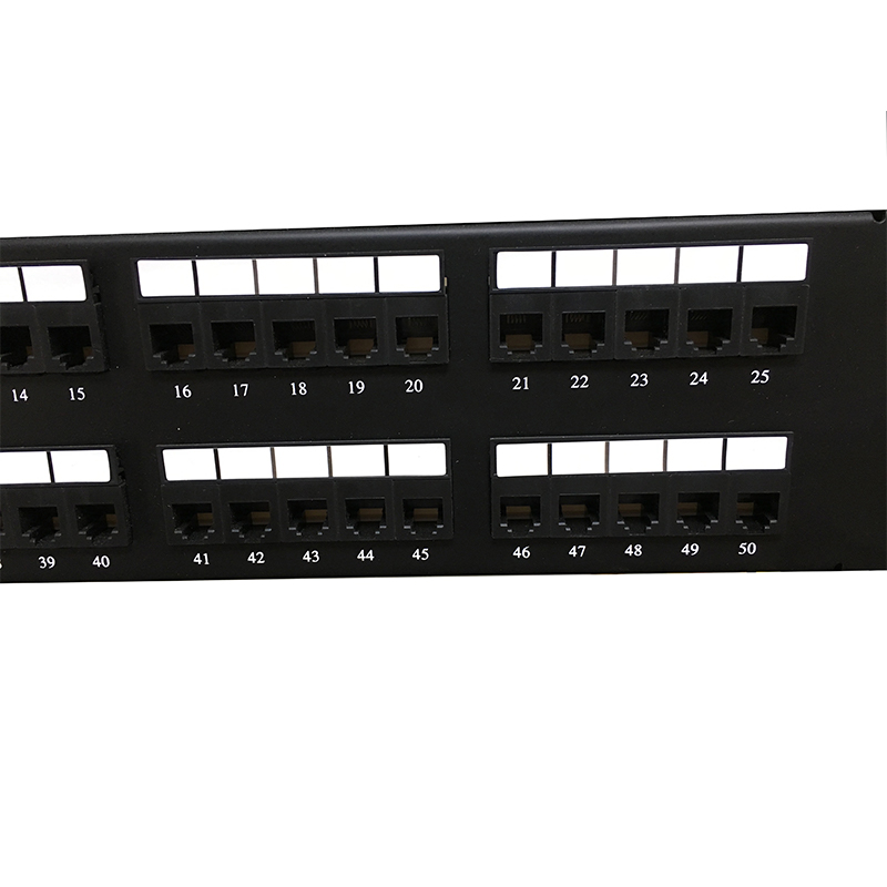 2U 19 '' 50 портов RJ11 Krone Jackets, стальной кронштейн Cat3 Patch Panel Blank Unshielded utp Cat3 RJ11 Patch Panel