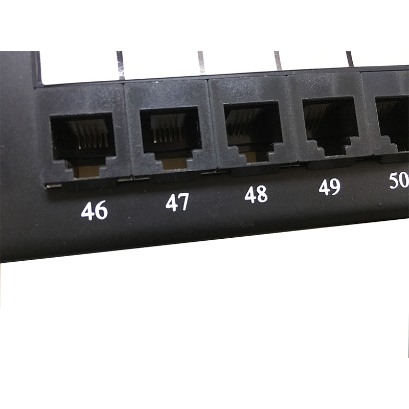 2U 19 '' 50 портов RJ11 Krone Jackets, стальной кронштейн Cat3 Patch Panel Blank Unshielded utp Cat3 RJ11 Patch Panel