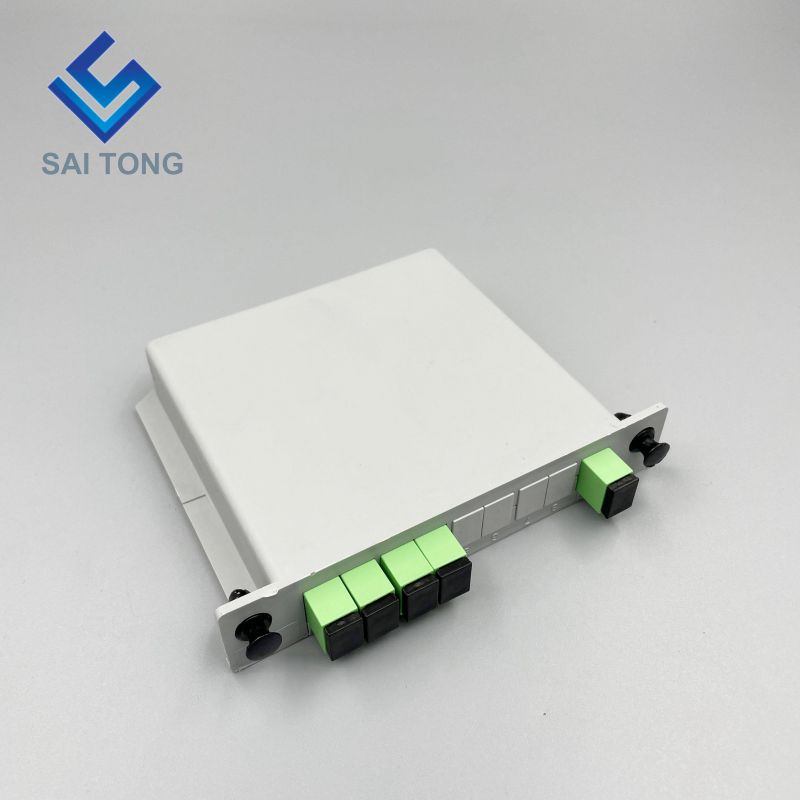 1:4 SC/APC для установки в стойку Plc Splitter ABS Box SC UPC Connectors Cassette Type 1X4 Optical Fiber Splitter