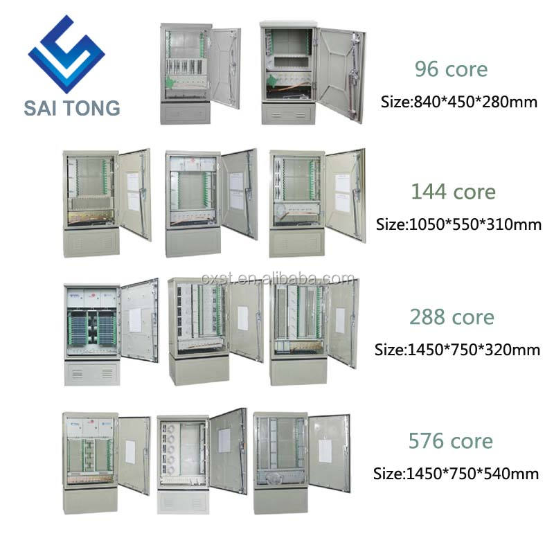 SaiTong FTTH Splice 288 Core волоконно-оптический шкаф SMC водонепроницаемый IP55 smc волоконный шкаф Поддержка стандартного или индивидуального