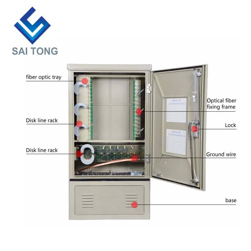 SaiTong FTTH 144 Core кроссовый шкаф телекоммуникационного оборудования SMC открытый водонепроницаемый IP55 144 основных оптоволоконных шкафа ODF