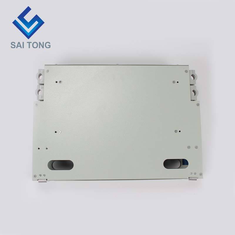 SaiTong FTTH 19-дюймовый монтажный шкаф 24-портовый шкаф SC/FC ODF 2 U 24-ядерный оптоволоконный распределительный каркас Дополнительная полная нагрузка