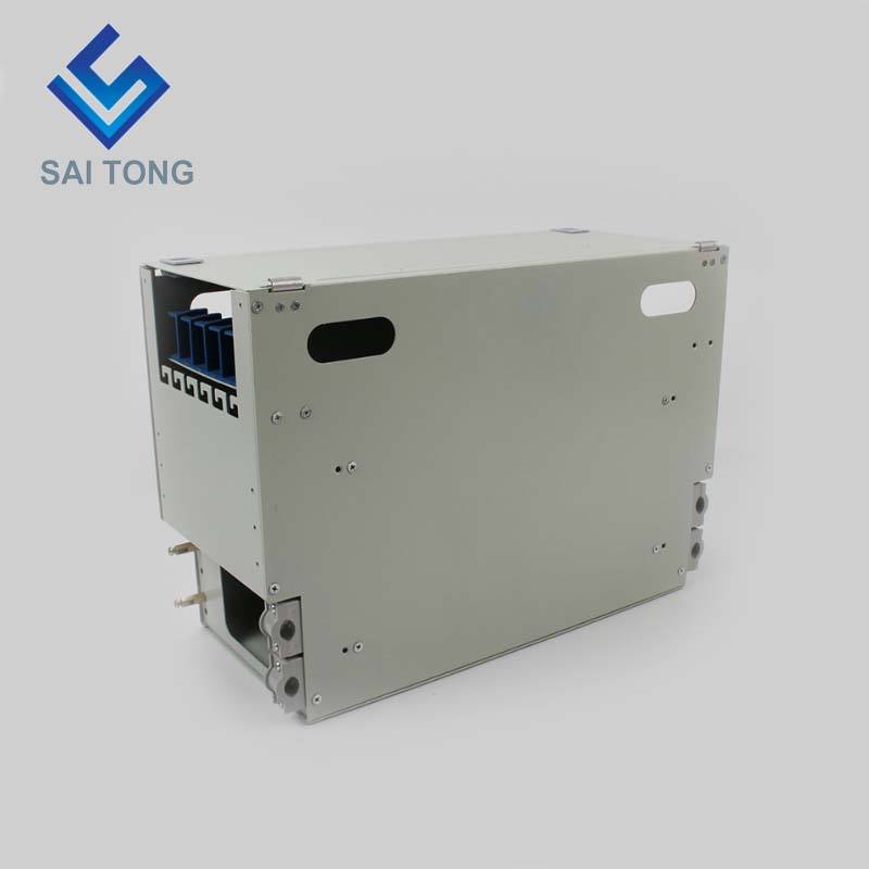 SaiTong FTTH 19-дюймовый стоечный шкаф с 72 портами SC/FC ODF 6 U 72-ядерный оптоволоконный распределительный каркас Дополнительная полная нагрузка